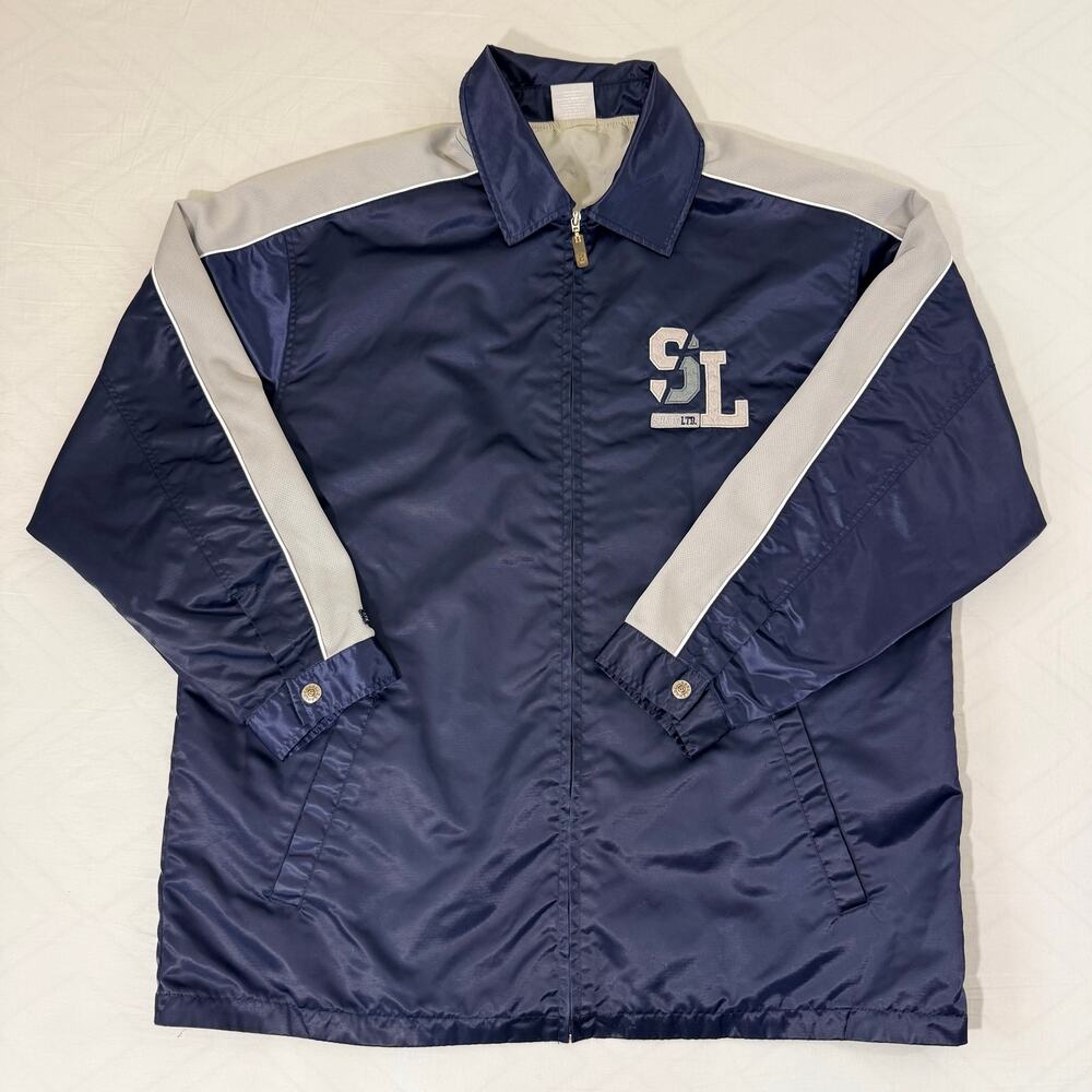 Vintage Shady Ltd Eminem Y2K Nylon Track Jacket XL Navy Blue Spellout SL
